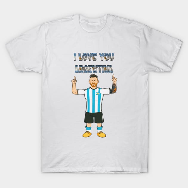 i love argentina : football star T-Shirt by valentinewords